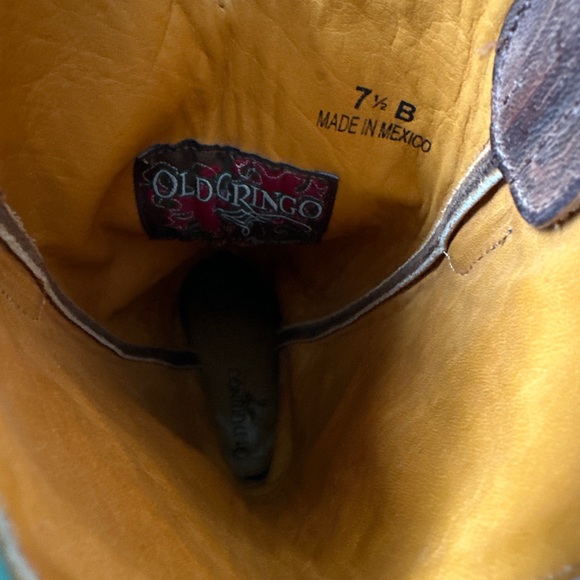 Old Gringo | Rust Diego Cowboy Boots Turquoise Stitching 7.5 Western Cowgirl - Picture 3 of 9